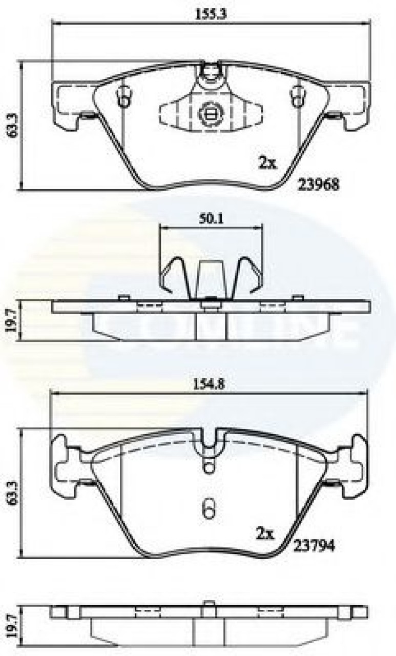 Set placute frana,frana disc BMW Seria 3 Cupe (E92) (2006 - 2013) COMLINE CBP02011 piesa NOUA