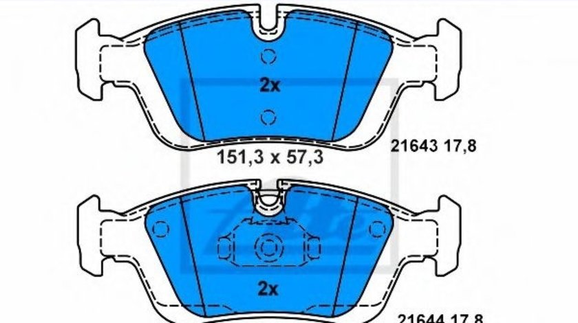 Set placute frana,frana disc BMW Seria 3 (E36) (1990 - 1998) ATE 13.0460-5405.2 piesa NOUA