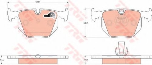 Set placute frana,frana disc BMW Seria 3 (E46) (1998 - 2005) TRW GDB1530 piesa NOUA