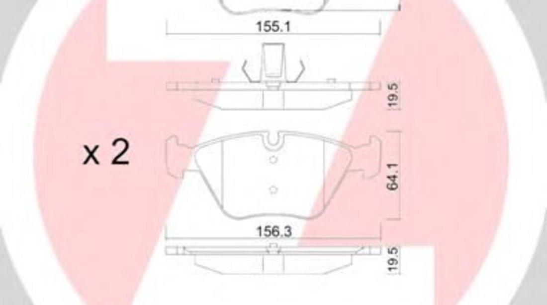 Set placute frana,frana disc BMW Seria 3 (E46) (1998 - 2005) ZIMMERMANN 23183.195.1 piesa NOUA