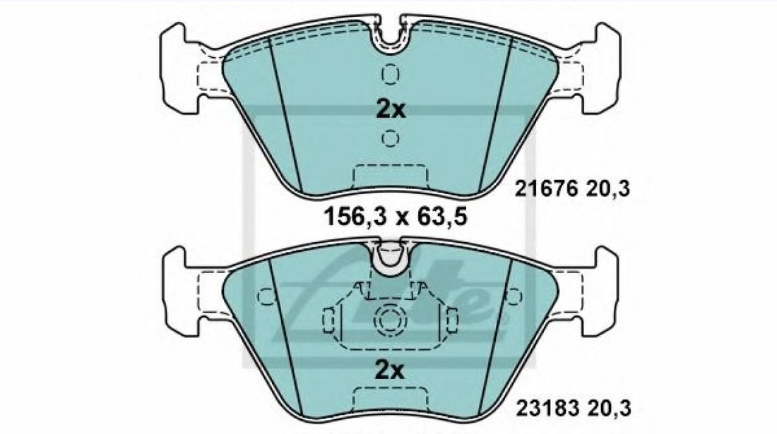 Set placute frana,frana disc BMW Seria 3 (E46) (1998 - 2005) ATE 13.0470-7155.2 piesa NOUA