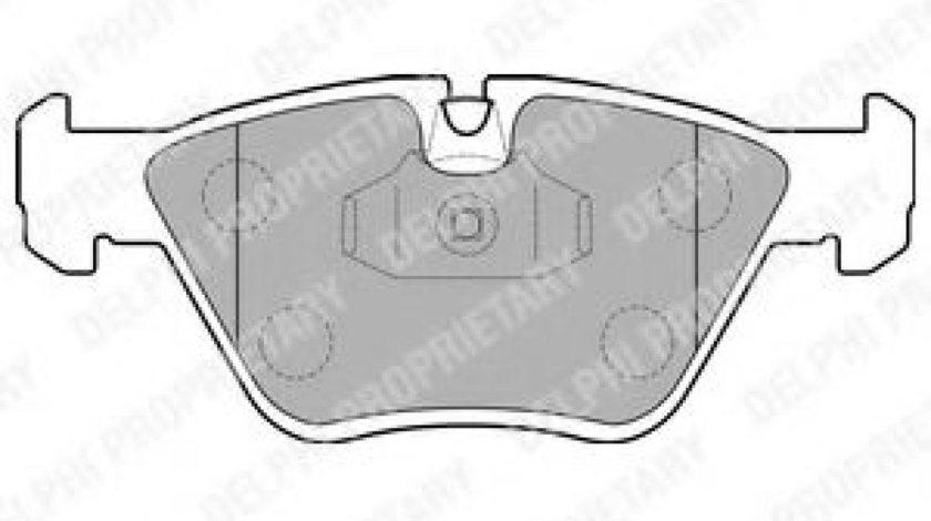 Set placute frana,frana disc BMW Seria 3 (E46) (1998 - 2005) DELPHI LP1843 piesa NOUA