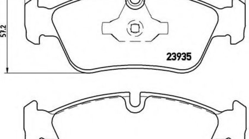 Set placute frana,frana disc BMW Seria 3 (E90) (2005 - 2011) BREMBO P 06 035 piesa NOUA