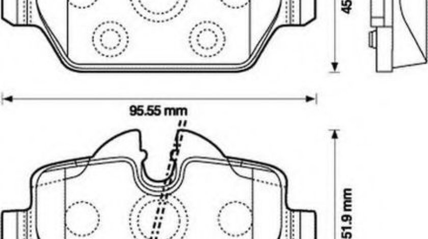 Set placute frana,frana disc BMW Seria 3 (E90) (2005 - 2011) JURID 573136JC piesa NOUA