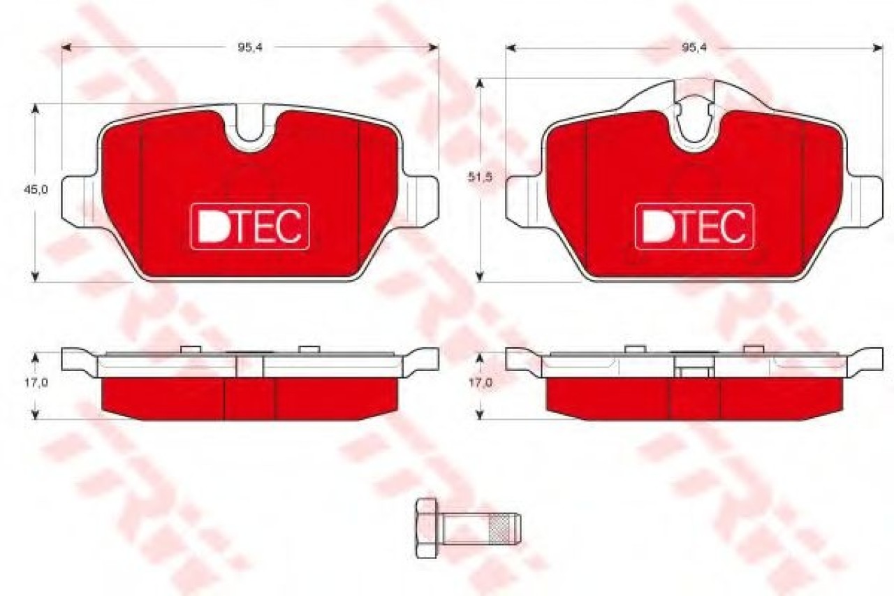 Set placute frana,frana disc BMW Seria 3 (E90) (2005 - 2011) TRW GDB1612DTE piesa NOUA