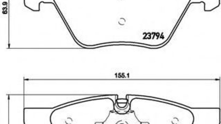 Set placute frana,frana disc BMW Seria 3 (E90) (2005 - 2011) BREMBO P 06 036 piesa NOUA