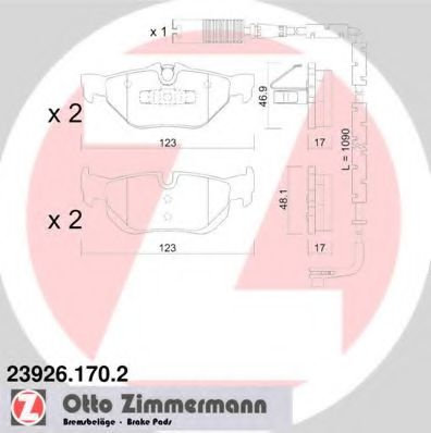 Set placute frana,frana disc BMW Seria 3 (E90) (2005 - 2011) ZIMMERMANN 23926.170.2 piesa NOUA