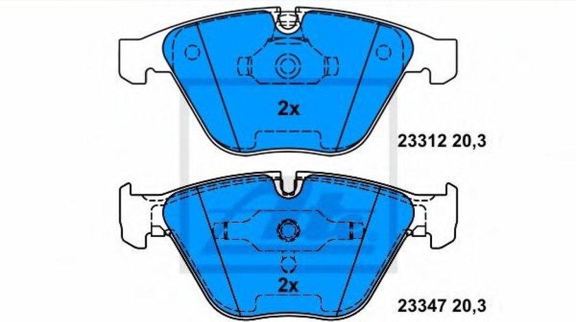 Set placute frana,frana disc BMW Seria 3 (E90) (2005 - 2011) ATE 13.0460-7167.2 piesa NOUA