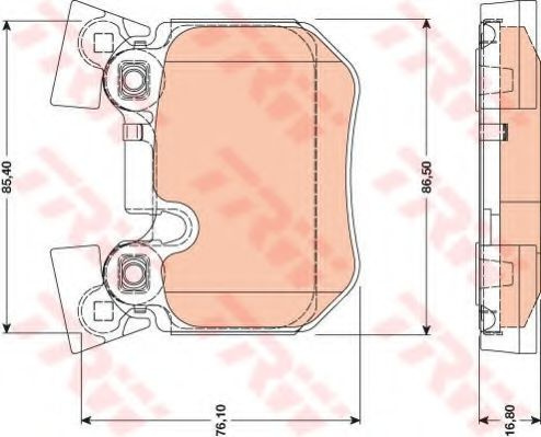 Set placute frana,frana disc BMW Seria 3 (E90) (2005 - 2011) TRW GDB1795 piesa NOUA