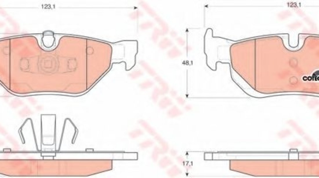 Set placute frana,frana disc BMW Seria 3 (E90) (2005 - 2011) TRW GDB1626 piesa NOUA