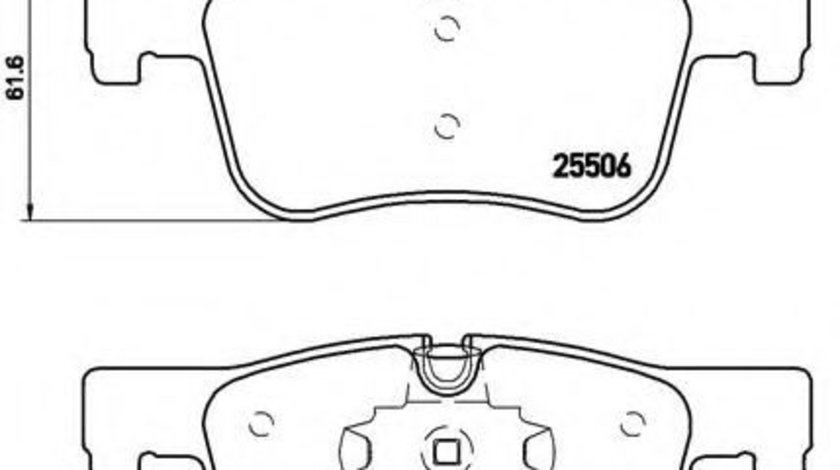 Set placute frana,frana disc BMW Seria 3 (F30, F35, F80) (2011 - 2016) BREMBO P 06 070 piesa NOUA