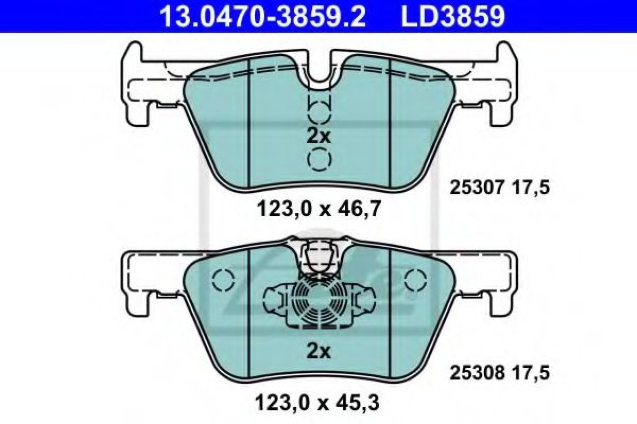 Set placute frana,frana disc BMW Seria 3 (F30, F35, F80) (2011 - 2016) ATE 13.0470-3859.2 piesa NOUA