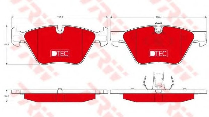 Set placute frana,frana disc BMW Seria 3 Touring (E91) (2005 - 2012) TRW GDB1559DTE piesa NOUA