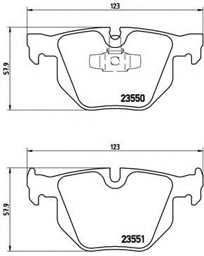 Set placute frana,frana disc BMW Seria 3 Touring (E91) (2005 - 2012) BREMBO P 06 039 piesa NOUA