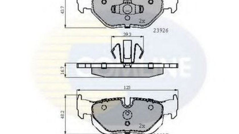 Set placute frana,frana disc BMW Seria 3 Touring (E91) (2005 - 2012) COMLINE CBP01708 piesa NOUA