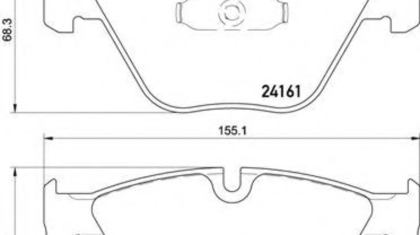 Set placute frana,frana disc BMW Seria 3 Touring (E91) (2005 - 2012) BREMBO P 06 081 piesa NOUA