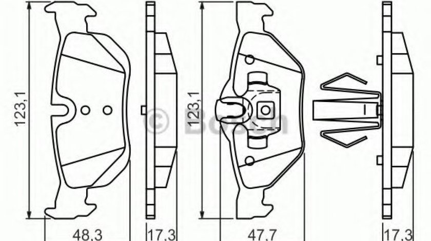 Set placute frana,frana disc BMW Seria 3 Touring (E91) (2005 - 2012) BOSCH 0 986 494 272 piesa NOUA