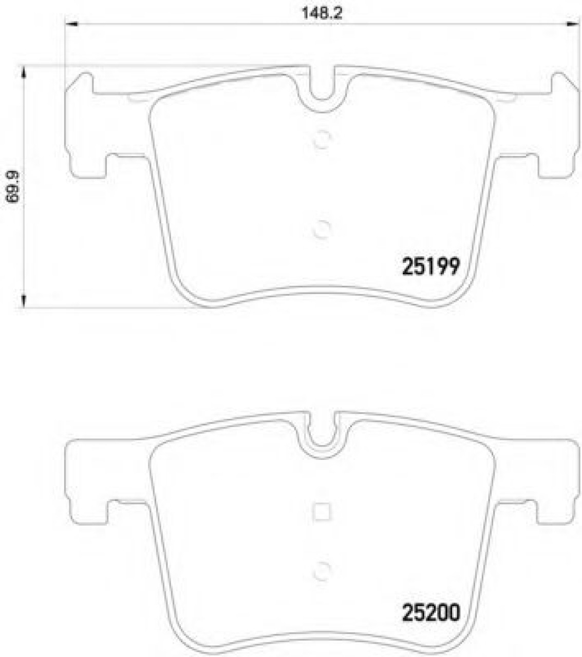 Set placute frana,frana disc BMW Seria 3 Touring (F31) (2011 - 2016) BREMBO P 06 075 piesa NOUA