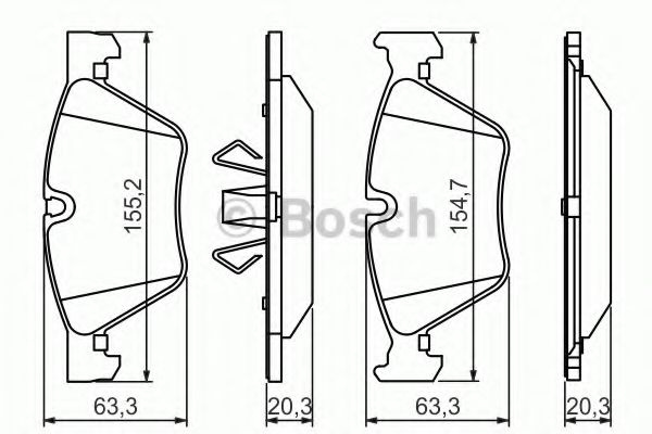 Set placute frana,frana disc BMW Seria 3 Touring (E91) (2005 - 2012) BOSCH 0 986 494 117 piesa NOUA