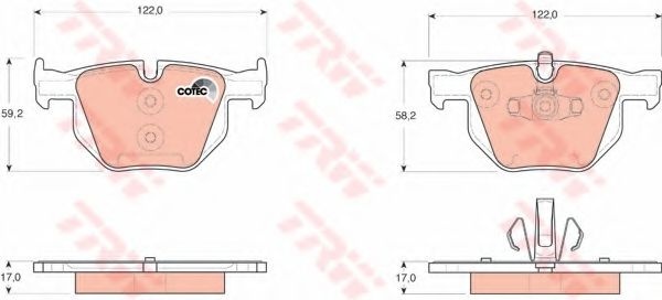 Set placute frana,frana disc BMW Seria 3 Cabriolet (E93) (2006 - 2013) TRW GDB1560 piesa NOUA