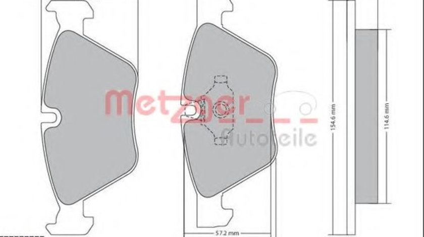 Set placute frana,frana disc BMW Seria 3 Cabriolet (E93) (2006 - 2013) METZGER 1170078 piesa NOUA