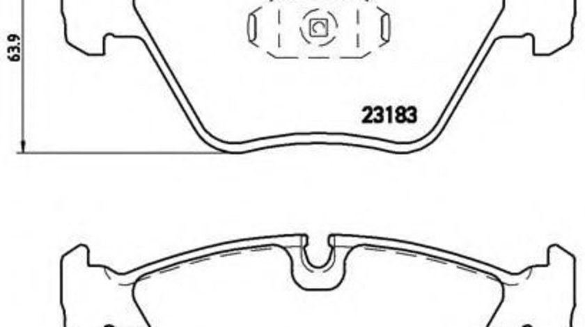 Set placute frana,frana disc BMW Seria 3 Cabriolet (E46) (2000 - 2007) BREMBO P 06 043 piesa NOUA