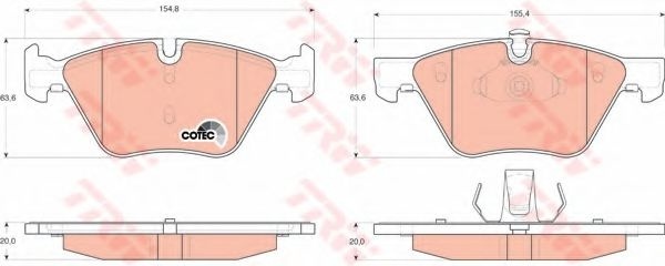 Set placute frana,frana disc BMW Seria 3 Cabriolet (E93) (2006 - 2013) TRW GDB1559 piesa NOUA