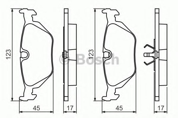 Set placute frana,frana disc BMW Seria 3 Cabriolet (E36) (1993 - 1999) BOSCH 0 986 460 964 piesa NOUA