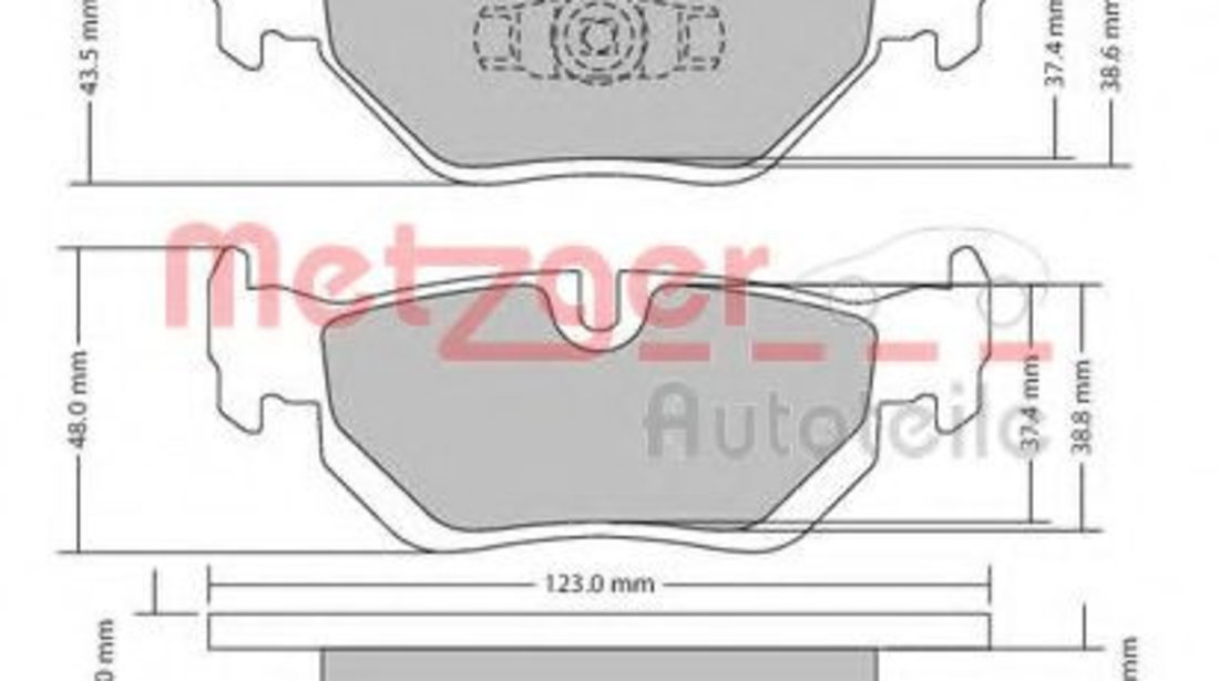 Set placute frana,frana disc BMW Seria 3 Cabriolet (E93) (2006 - 2013) METZGER 1170031 piesa NOUA