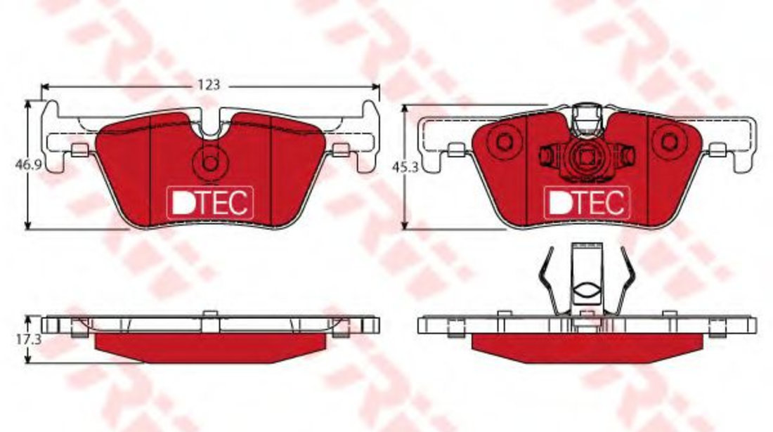 Set placute frana,frana disc BMW Seria 4 Gran Coupe (F36) (2014 - 2016) TRW GDB1919DTE piesa NOUA