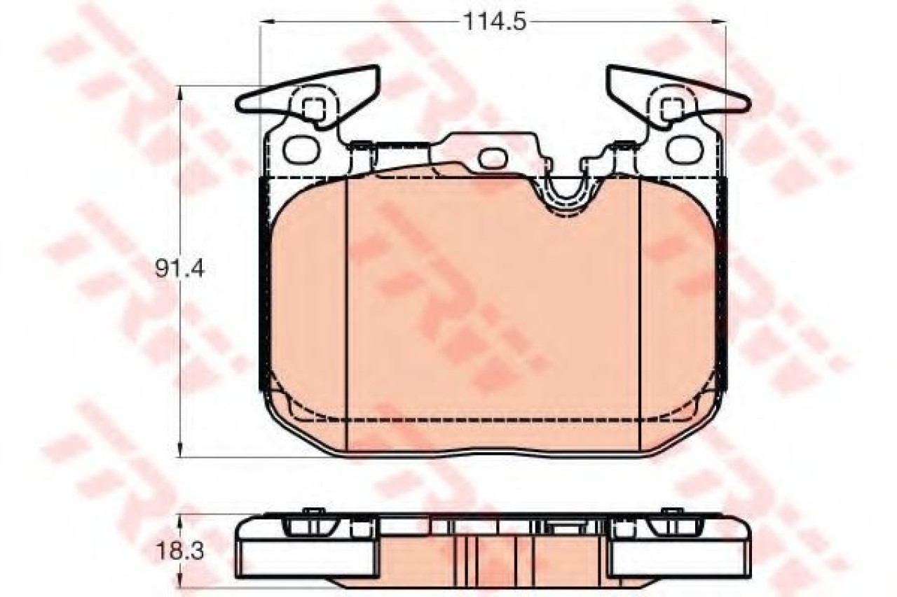 Set placute frana,frana disc BMW Seria 4 Cabriolet (F33, F83) (2013 - 2016) TRW GDB2031 piesa NOUA