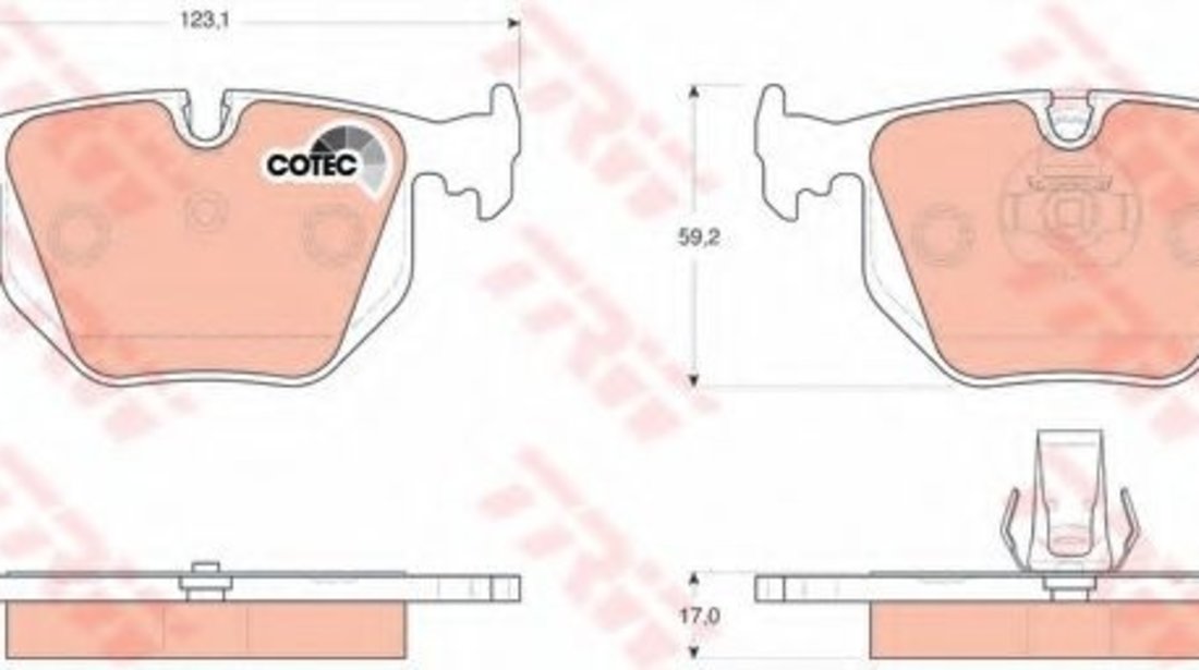 Set placute frana,frana disc BMW Seria 5 (E39) (1995 - 2003) TRW GDB1530 piesa NOUA