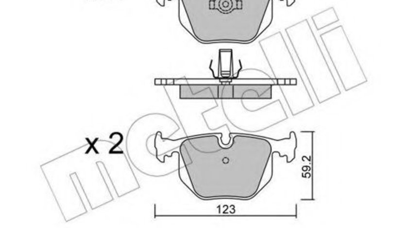 Set placute frana,frana disc BMW Seria 5 (E39) (1995 - 2003) METELLI 22-0560-0 piesa NOUA