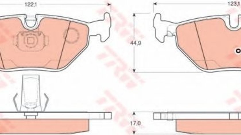 Set placute frana,frana disc BMW Seria 5 (E39) (1995 - 2003) TRW GDB1265 piesa NOUA