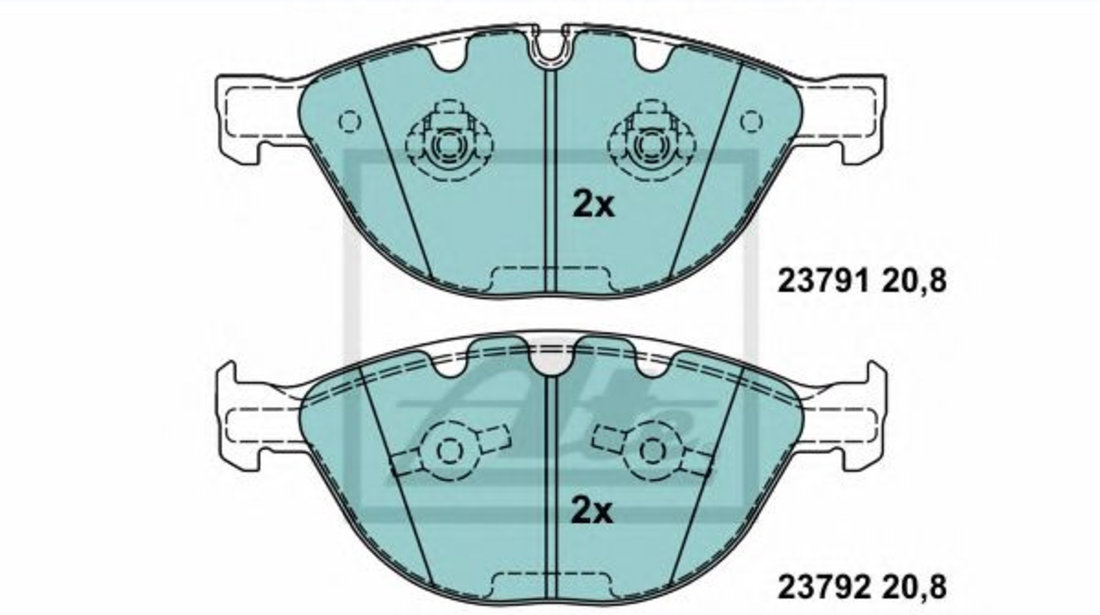 Set placute frana,frana disc BMW Seria 5 (E60) (2003 - 2010) ATE 13.0470-7210.2 piesa NOUA