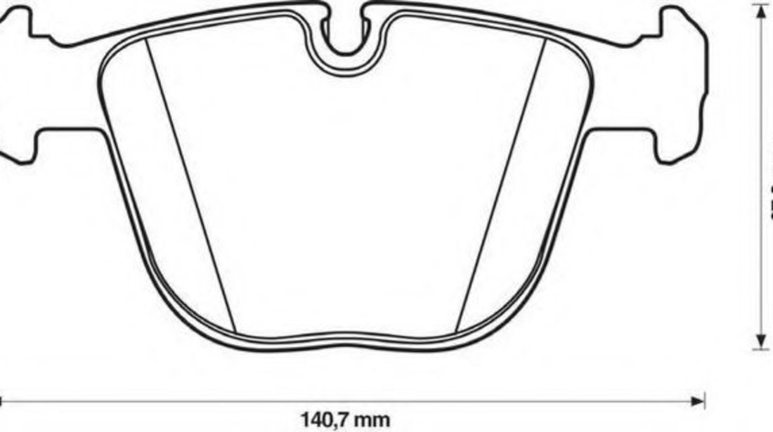 Set placute frana,frana disc BMW Seria 5 (E60) (2003 - 2010) JURID 571991JC piesa NOUA