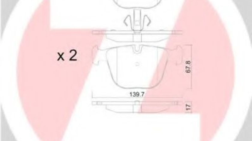 Set placute frana,frana disc BMW Seria 5 (F10, F18) (2009 - 2016) ZIMMERMANN 23731.170.1 piesa NOUA