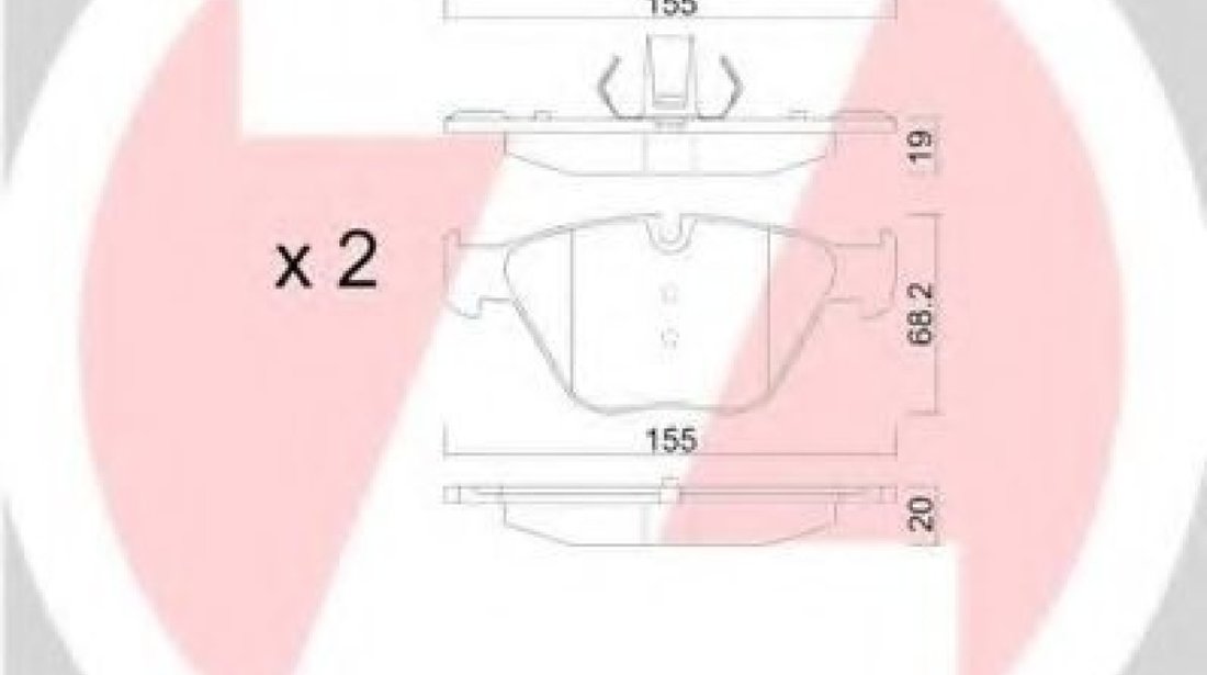 Set placute frana,frana disc BMW Seria 5 (F10, F18) (2009 - 2016) ZIMMERMANN 24688.200.1 piesa NOUA