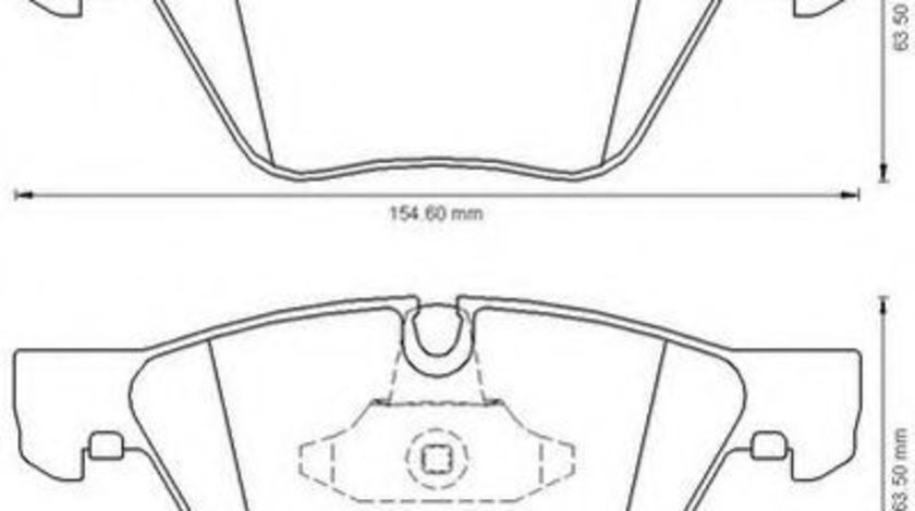 Set placute frana,frana disc BMW Seria 5 (F10, F18) (2009 - 2016) JURID 573151JC piesa NOUA