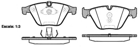 Set placute frana,frana disc BMW Seria 5 (F10, F18) (2009 - 2016) REMSA 0857.20 piesa NOUA