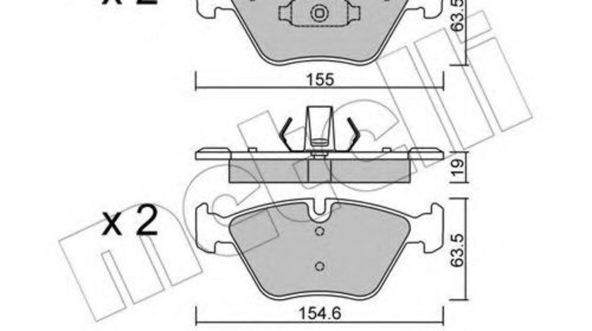 Set placute frana,frana disc BMW Seria 5 (F10, F18) (2009 - 2016) METELLI 22-0917-0 piesa NOUA