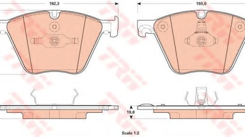 Set placute frana,frana disc BMW Seria 5 Gran Turismo (F07) (2009 - 2016) TRW GDB1915 piesa NOUA