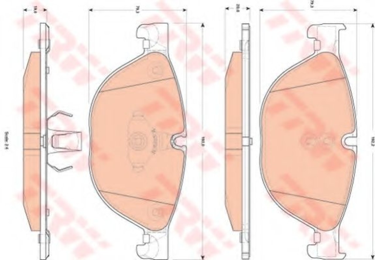 Set placute frana,frana disc BMW Seria 5 Gran Turismo (F07) (2009 - 2016) TRW GDB1838 piesa NOUA