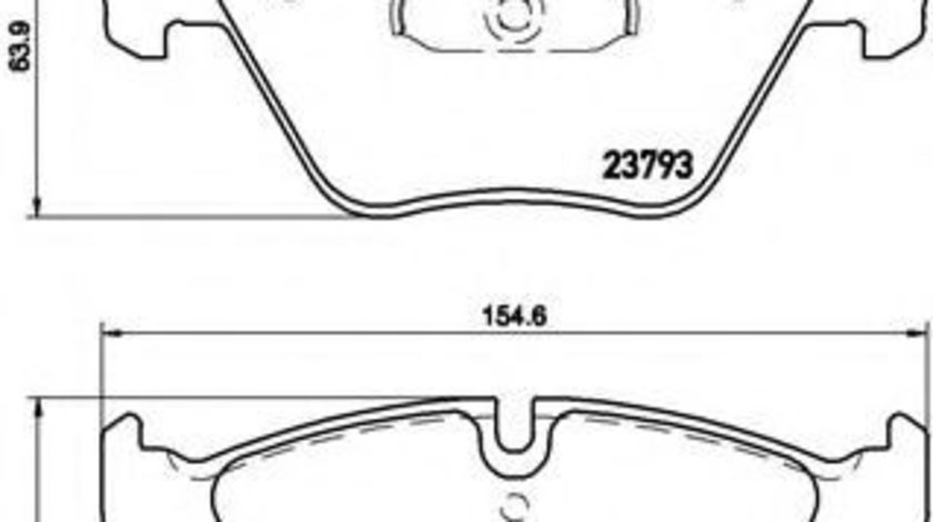 Set placute frana,frana disc BMW Seria 5 Touring (E61) (2004 - 2010) BREMBO P 06 057 piesa NOUA