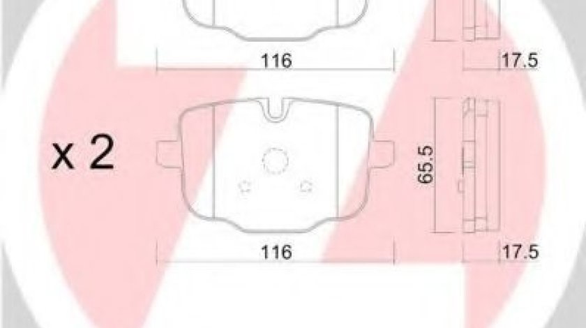 Set placute frana,frana disc BMW Seria 5 Touring (F11) (2010 - 2016) ZIMMERMANN 24703.175.1 piesa NOUA