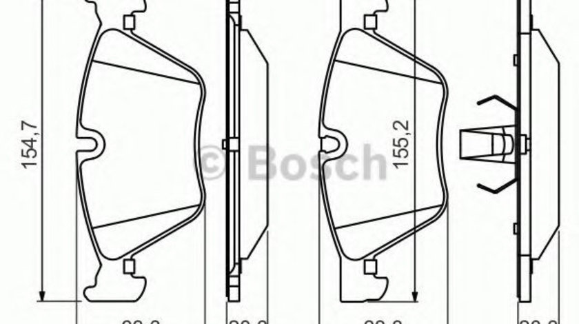 Set placute frana,frana disc BMW Seria 5 Touring (F11) (2010 - 2016) BOSCH 0 986 494 705 piesa NOUA