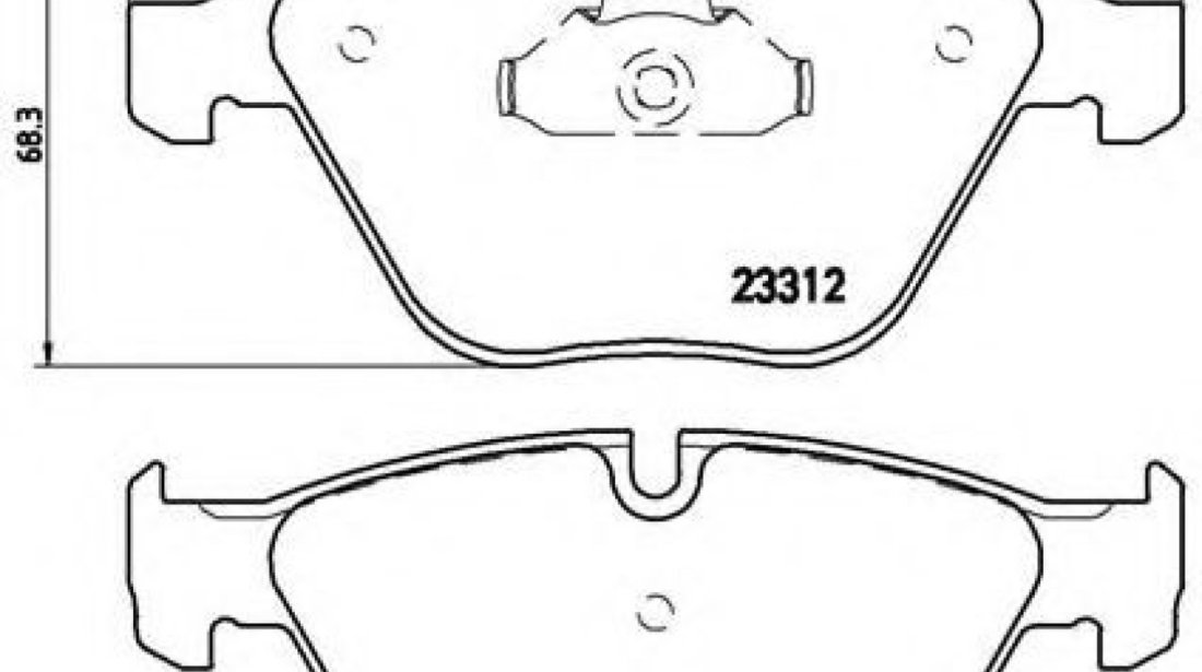 Set placute frana,frana disc BMW Seria 5 Touring (E61) (2004 - 2010) BREMBO P 06 054 piesa NOUA