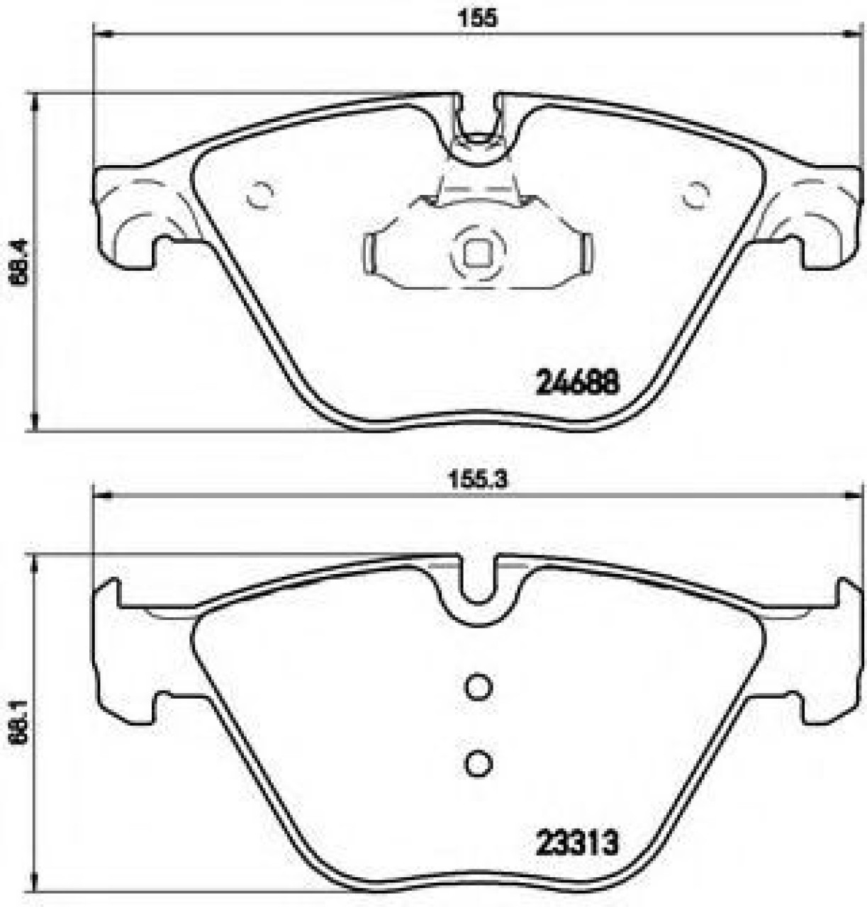 Set placute frana,frana disc BMW Seria 5 Touring (F11) (2010 - 2016) BREMBO P 06 074 piesa NOUA