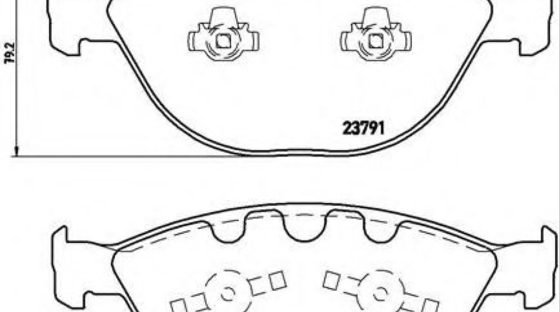 Set placute frana,frana disc BMW Seria 6 (E63) (2004 - 2010) BREMBO P 06 047 piesa NOUA