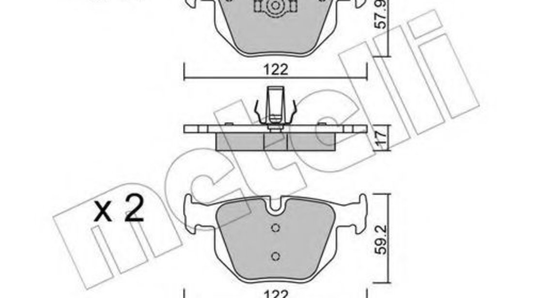 Set placute frana,frana disc BMW Seria 6 (E63) (2004 - 2010) METELLI 22-0644-0 piesa NOUA